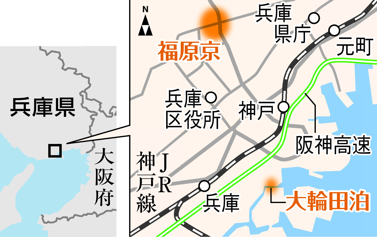 兵庫県神戸市兵庫区福原町4-15」の地図/アクセス/地点情報 - NAVITIME