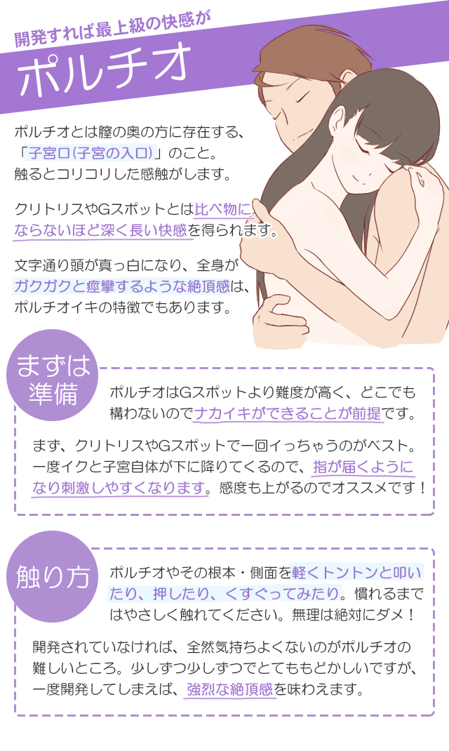 ポルチオとは？位置や開発方法、ポルチオセックスのやり方- 夜の保健室