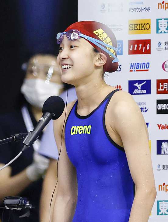 成田実生「狙っていた」中学新で２位 新鋭24年パリ五輪「目指したい」 - 水泳