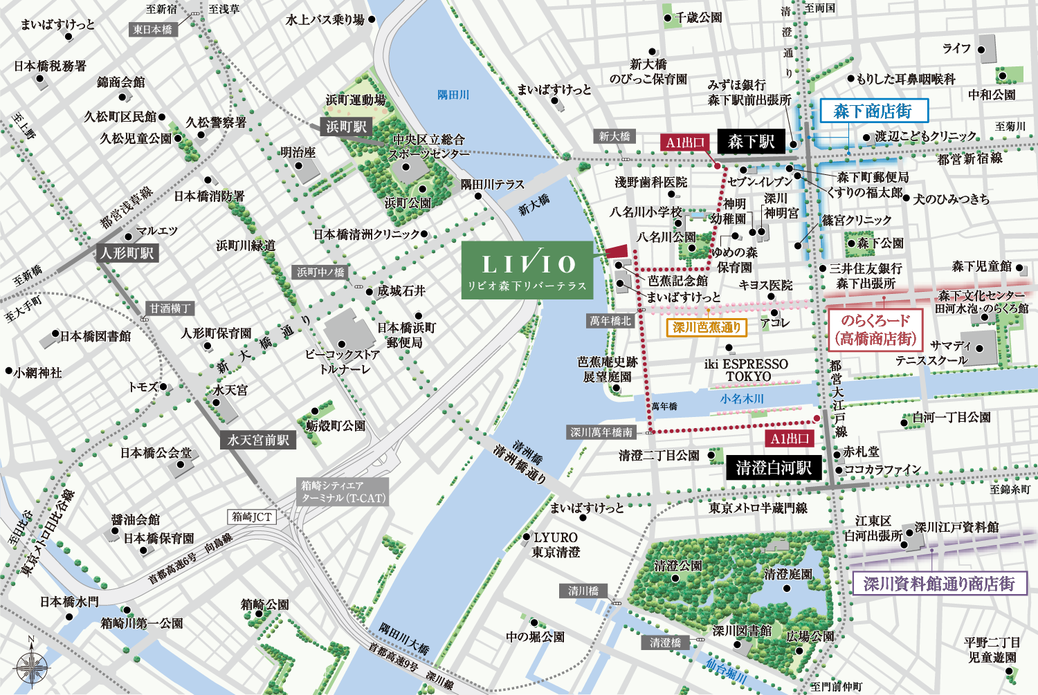 Ｔ－ＴＥＲＲＡＣＥ森下 403号室【仲介手数料無料】1K/4階/27㎡/北向き｜エアドア - ティーテラスモリシタ