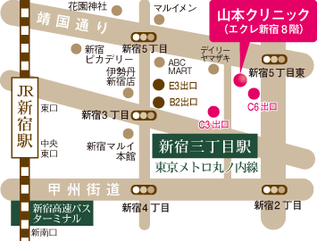 新宿三丁目駅 [副都心線] 改札に近い乗車位置 (東京メトロ)