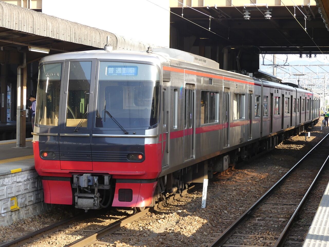 名鉄豊川線 豊川稲荷駅にて2012年2月 - 愛知県豊川市: