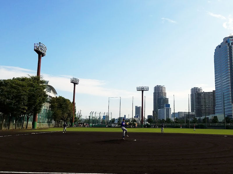 月島運動場にて（4月11日）｜ほっぺるランド