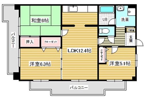 ホームズ】グランノアール光が丘[3LDK/3階/57.92㎡]。賃貸マンション住宅情報